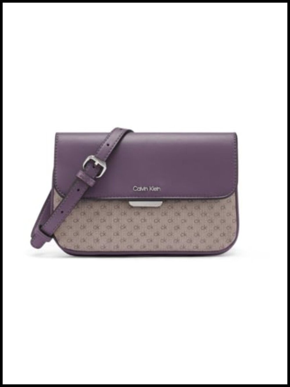 Arya Flap Crossbody Monogram PVC Adjustable Strap Satchel